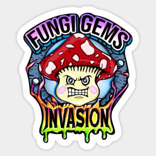 FUNGI GEMS INVASION Sticker